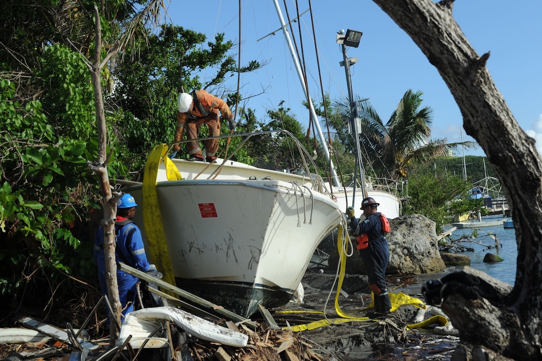 Image of vessel salvage in Puerto Rico.