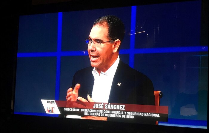 man on t.v. giving an answer