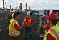 Brig. Gen. Diana Holland views U.S. Virgin Islands recovery operations