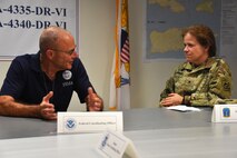 Brig. Gen. Diana Holland views U.S. Virgin Islands recovery operations