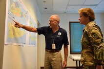 Brig. Gen. Diana Holland views U.S. Virgin Islands recovery operations