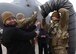 Tech. Sgt. Chad Conroy, 440th Air Expeditionary Advisory Squadron, C-130 maintenance advisor, a reservist assigned to Youngstown Air Reserve Station, Ohio, provides heat for Afghan Air Force maintainers before training at Kabul Air Wing, Afghanistan, Jan. 18, 2017. The AAF received four C-130H models at the beginning of 2014. On Jan. 11, 2017, a group of 44 AAF C-130H maintainers were the first in-country trained to graduate and receive their level three certification. (U.S. Air Force photo by Tech. Sgt. Veronica Pierce)