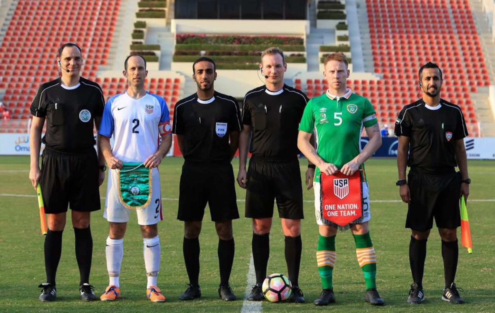 USA versus Ireland in the final match of pool play.  