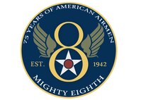 Coin and patch design created for Eighth Air Force's 75th anniversary. (U.S. Air Force graphic/Airman 1st Class J.T. Armstrong)