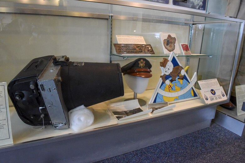 PETERSON AIR FORCE BASE, Colo. – Various items from the 6th Photographic Squadron are displayed at the Peterson Air and Space Museum, Jan. 26, 2017. The 6th PS was stationed here in during part of WWII. (U.S. Air Force photo by Philip Carter)