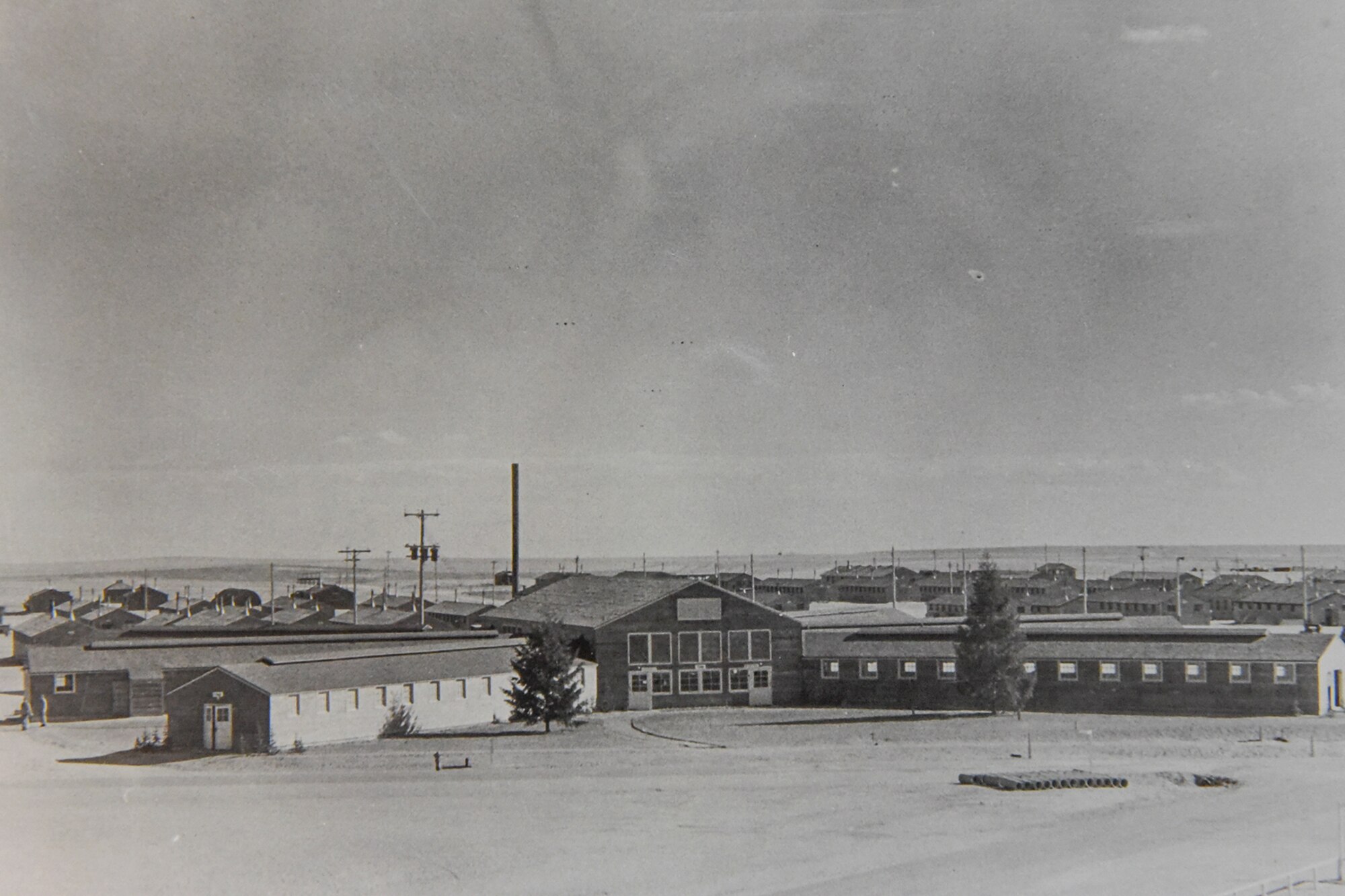 PETERSON AIR FORCE BASE, Colo. – Building 880 housed the 6th Photographic Squadron when it was newly completed in 1942. (Courtesy photo from Peterson Air and Space Museum)