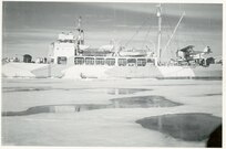 Original caption: 'The USS NORTHLAND in the icepack off of the NE coast of Greenland.: Photo dated August 1944; Photo No. 516; photo by J. E. Young.

Although this photo dates from a later year, the general placement of the Northland's aircraft would have been similar during her ill-fated patrol with LT John A. Pritchard and RM1 Benjamin Bottoms on board as part of the cutter's aviation detachment.
