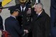 Defense Secretary Jim Mattis greets ROK air force Lt. Gen. Won, In-Choul, ROKAF Operations Command commander, as he arrives at Osan Air Base, Republic of Korea, Feb. 2, 2017. The visit, which is Mattis’ first official visit to a foreign country as secretary of defense, highlighted the common traits and strengths shared by the U.S. and ROK governments, including the commitment to bi-lateral cooperation in keeping regional safety and stability in check. (U.S. Air Force photo by Staff Sgt. Victor J. Caputo)