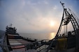 Army Mariners with the 411th Transportation Detachment onboard the Army logistic support vessel Maj. Gen. Charles P. Gross, conducted cargo operations in the Arabian Gulf 19-23 Jan., 2017. The crew hauled cargo to Qatar from Port of Shuaiba, Kuwait and transported another load during the return trip. While underway the crew practiced several maritime emergency exercises including man overboard, fire, and battle drills. The crew consisted of watercraft operators, engineers, cooks, and medics, although each member is trained to perform several tasks outside the scope of their duty specialty in case of an emergency situation. (U.S. Army photo by Sgt. Aaron Ellerman)
