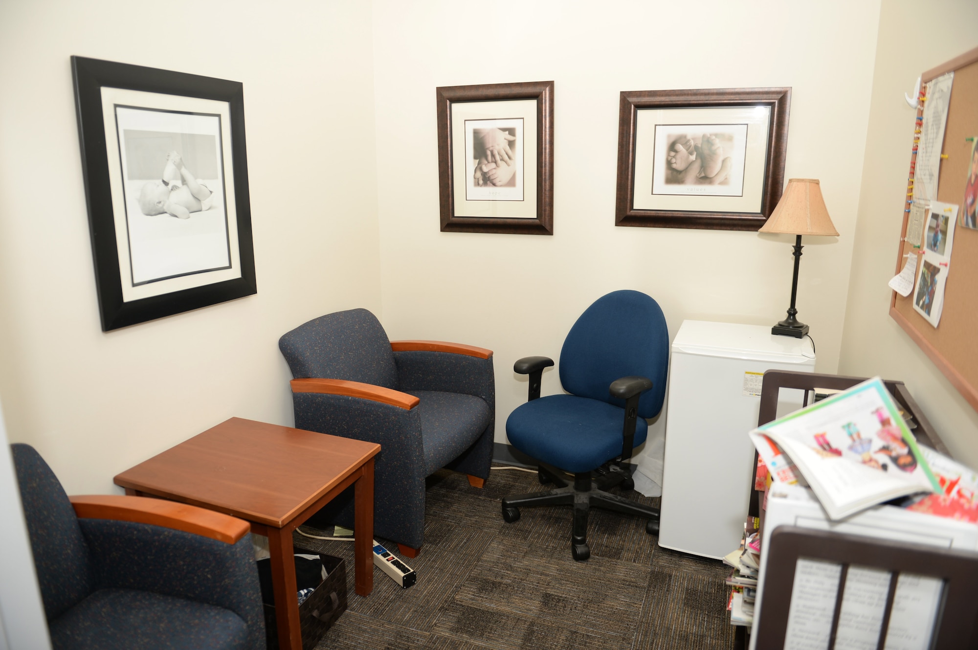 Air Force Space Command Headquarters new mothers have access to a nursing room in building one.