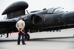 A 380 Expeditionary Aircraft Maintenance Squadron Airman prepares to assist a U-2 pilot in exiting the aircraft at an undisclosed location in Southwest Asia, Feb. 2, 2017. During this flight the airframe reached 30,000 flight hours. This is the second U-2 to reach this milestone out of the U-2 fleet. However, this achievement was the first while serving Air Force Central Command in an expeditionary environment. (U.S. Air Force photo/Senior Airman Tyler Woodward)