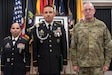 From left to right: Master Sgt. Irma Banks, 5th Armored Brigade; Army Reserve Sgt. First Class Fernando Terrazas, assigned to 2/364 Training Support Battalion, 5th Armored Brigade; and Command Sgt. Maj. Vernon Perry, Command Sergeant Major, 85th Support Command, pauses for a photo following the First Army Division West Best Warrior Competition held at Fort Bliss, Texas, Jan. 21, 2017. Terrazas will now move onto the First Army level BWC. The winner of the First Army level Best Warrior Competition will have a chance to compete in the U.S. Army’s Best Warrior Competition at Fort A.P. Hill, Virginia for the opportunity to be the Army's Best NCO and Soldier of the Year.
(U.S. Army photo by Sgt. Matthew S. Griffith/Released)