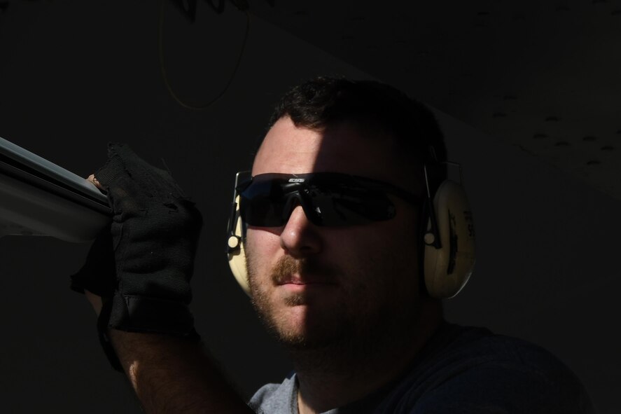 Tech. Sgt. Matt Gerrits, 307th Aircraft Maintenance Squadron armament systems specialist, lines up a 500 pound Joint Direct Attack Munitions onto a wing mounted bomb rack at Barksdale Air Force Base, La., Feb. 1, 2017. Since 1999 the JDAM has achieved a 95 percent accuracy within 9.6 meters of the intended target. It also has a range of up to 15 miles and compatible with multiple Air Force and Navy aircraft. Tech. Sgt. Matt Gerrits, 307th Aircraft Maintenance Squadron armament systems specialist, loads a 500 pound Joint Direct Attack Munitions under the wing of a B-52 Stratofortress at Barksdale Air Force Base, La., Feb. 1, 2017. The JDAM is a guidance tail kit that converts existing unguided free-fall bombs into accurate, adverse weather "smart" munitions. This enables employment of accurate air-to-surface weapons against high priority fixed and relocatable targets from fighter and bomber aircraft. Gerrits was loading the weapons in conjunction other loaded on the Conventional Rotary Launcher, a new weapons system capable of carrying several different types of munitions at one time.  The CRL was being prepped to undergo its first live-fire training mission. (U.S. Air Force photo by Tech. Sgt. Ted Daigle/released)