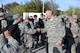U.S. Air Force Chief Master Sgt. Brian Thomas, 355th Maintenance Group superintendent, shakes hands with Airmen as they get ready to deploy from Davis-Monthan Air Force Base, Ariz., Jan. 11, 2017. Airmen from the 355th Fighter Wing deployed to Turkey in support of Combined Joint Task Force Operation Inherent Resolve, a multinational effort to weaken and destroy the Islamic State of Iraq and the Levant. (U.S. Air Force photo by Airman 1st Class Giovanni Sims)