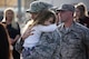 A U.S. Airman hugs his daughter goodbye as he prepares to deploy from Davis-Monthan Air Force Base, Ariz., Jan. 11, 2017. Airmen from the 355th Fighter Wing deployed to Turkey in support of Combined Joint Task Force Operation Inherent Resolve, a multinational effort to weaken and destroy the Islamic State of Iraq and the Levant. (U.S. Air Force photo by Airman 1st Class Giovanni Sims)