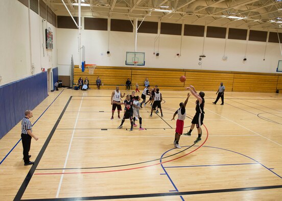 The Maintenance Group beat the Civil Engineer Squadron 51-42 in the Intramural Basketball Championship game, Jan. 30, at Mountain Home Air Force Base, Idaho. The game showcased some of the top ballers on Mountain Home AFB.