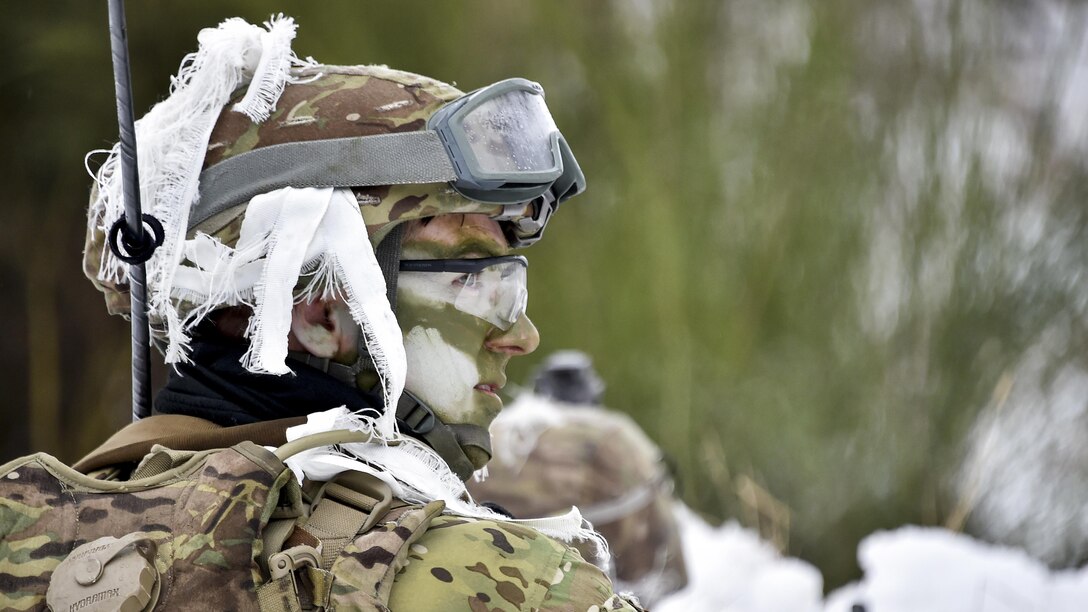 Soldiers participate in an exercise at the 7th Army Training Command’s Grafenwoehr Training Area, Germany, Jan. 31, 2017. The soldiers are assigned to assigned to 2nd Squadron, 2nd Cavalry Regiment. The exercise aims to prepare the squadron for enhanced forward presence in 2017 and to execute a variety of tactical missions. Army photo by Gertrud Zach