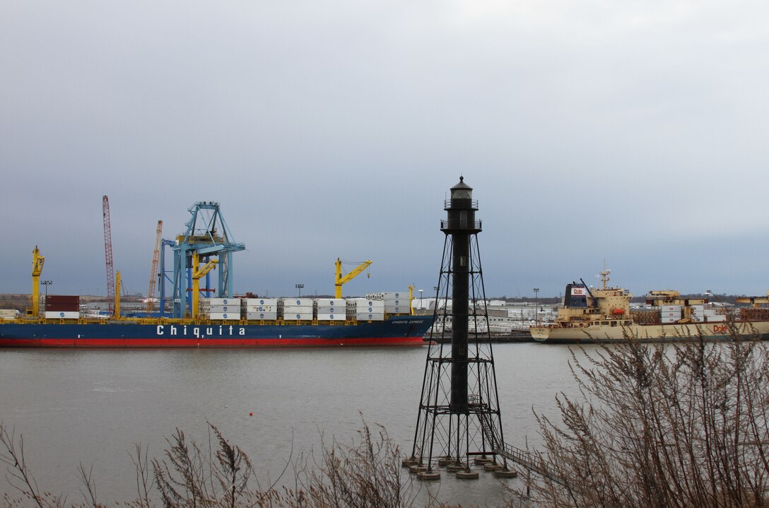 The Port of Wilmington, Delaware handles about 400 vessels annually and imports/exports more than six million tons of cargo. The U.S. Army Corps of Engineers' Philadelphia District typically dredges the harbor every 9 to 12 months. 