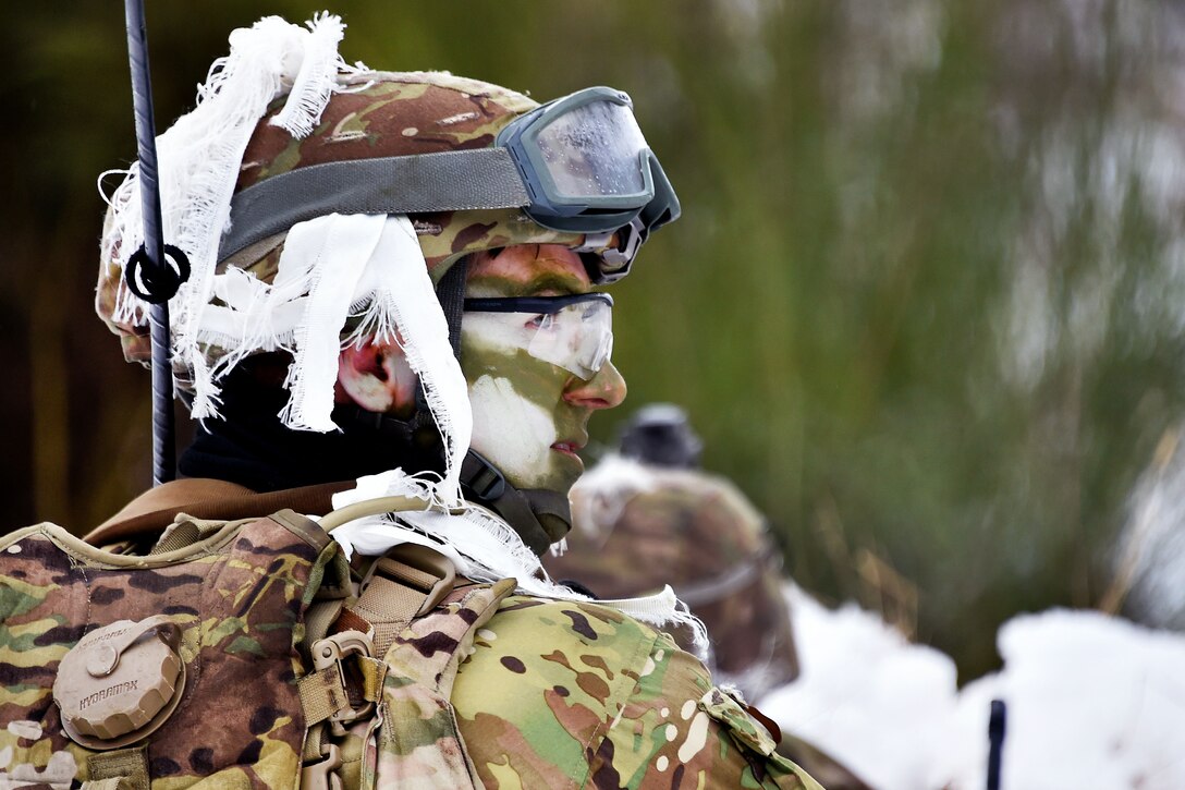 Soldiers participate in a Validation Exercise at the 7th Army Training Command’s Grafenwoehr Training Area, Germany, Jan. 31, 2017. The soldiers are assigned to 2nd Squadron, 2nd Cavalry Regiment. Army photo by Gertrud Zach
