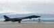 A B-1B Lancer takes off from Ellsworth Air Force Base, S.D., Jan. 20, 2017. The B-1B was one of five involved in Red Fag 17-1, a joint exercise training aircrew and pilots across the world in air-to-air combat. (Courtesy photo)