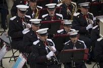Memebrs with the U.S. Marine Band, President's Own, play Hail to the Chief during the 58th Presidential Inauguration at the U.S. Capitol Building, Washington, D.C., Jan. 20, 2017. More than 5,000 military members from across all branches of the armed forces of the United States, including Reserve and National Guard components, provided ceremonial support and Defense Support of Civil Authorities during the inaugural period. (DoD photo by U.S. Marine Corps Lance Cpl. Cristian L. Ricardo)