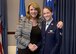 Senior Airman Gina M. Delano, 914th Logistics Readiness Squadron, meets Secretary of the Air Force Deborah L. James, Jan. 13, 2017, Washington D.C. Delano was visiting her father, Lt. Col. Paul R. Delano Jr., a congressional liaison with the U.S. House of Representatives, when the chance encounter took place.  