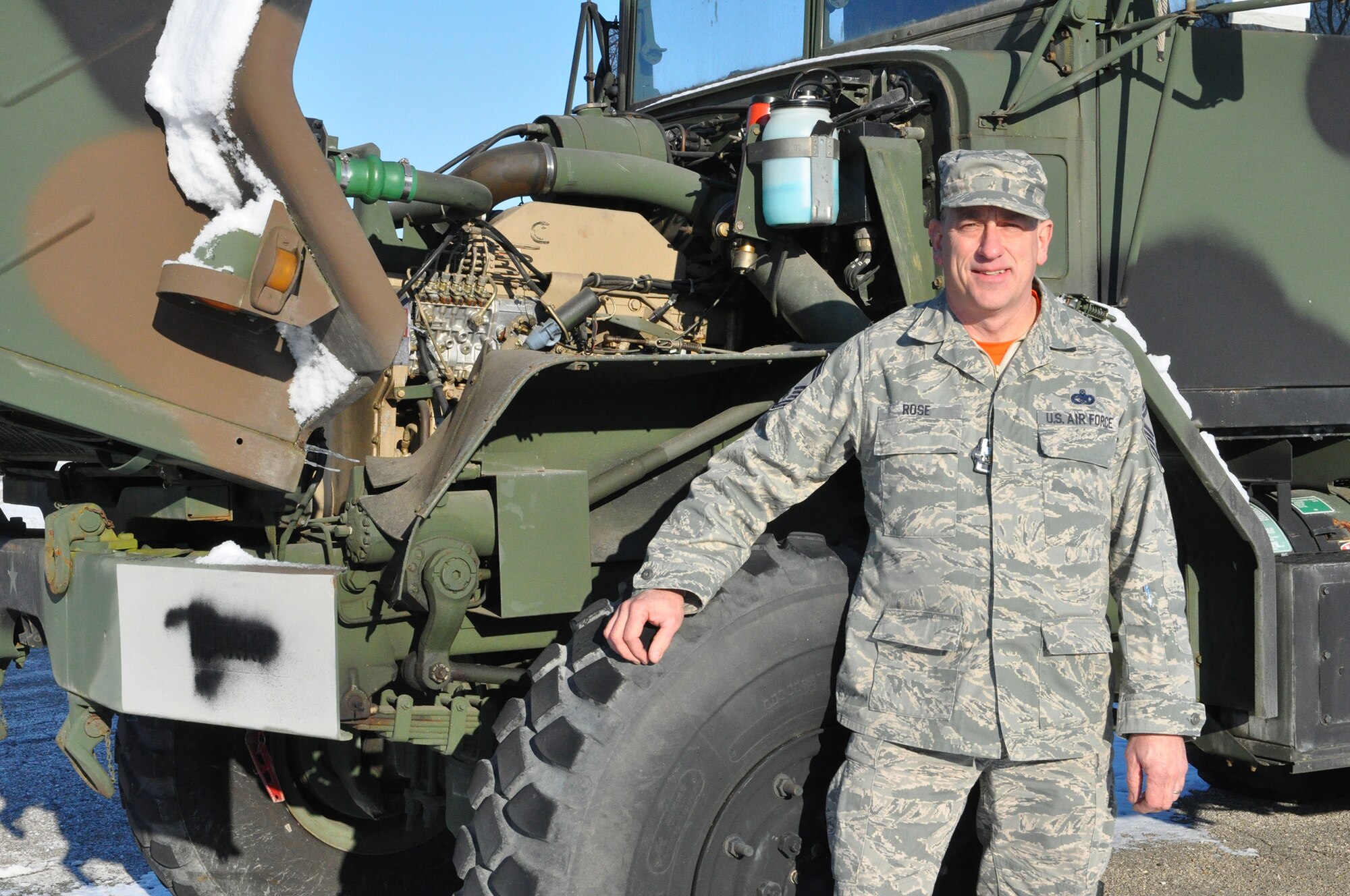 Senior Master Sgt. Gregory Rose, 445th Logistics Readiness Squadron vehicle maintenance superintendent, holds the distinct title of Air Force Reserve Command’s 2016 Automotive Service Excellence Technician after completing a series of tests to become proficient in all areas of automotive service. (U.S. Air Force photo/Staff Sgt. Rachel Ingram)