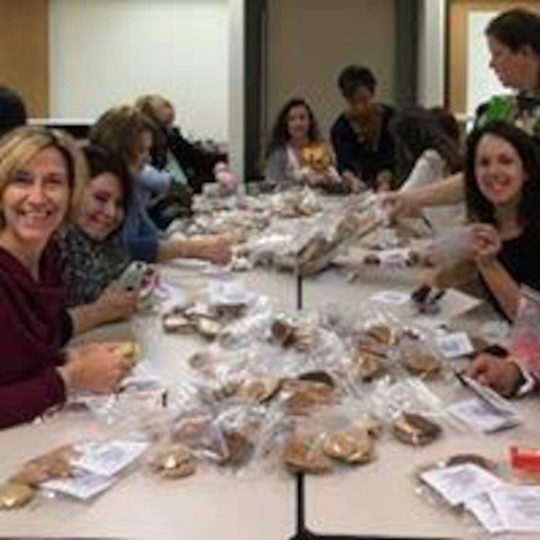 Quantico's Women of the Chapel gather for their semi annual cookie drive. Nearly 2000 cookies were distrubuted to service members living in the barracks.