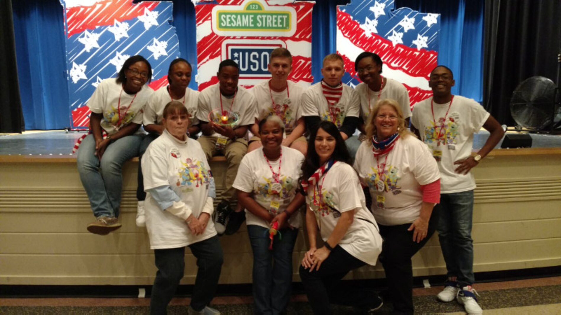 Our volunteers supporting the Sesame Street Live event at Little Hall.