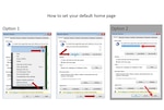 Slides showing how to update your default home page to DLA Land and Maritime.