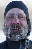 Thomas Green, a civilian contractor assigned to the 773rd Civil Engineer Squadron, pauses for a portrait after conducting ice water rescue training at Joint Base Elmendorf-Richardson, Alaska Feb. 4, 2017. The training taught the JBER firefighters self-rescue techniques, victim recovery, and certified them as ice water rescue technicians. (U.S. Air Force photo/Alejandro Pena)
