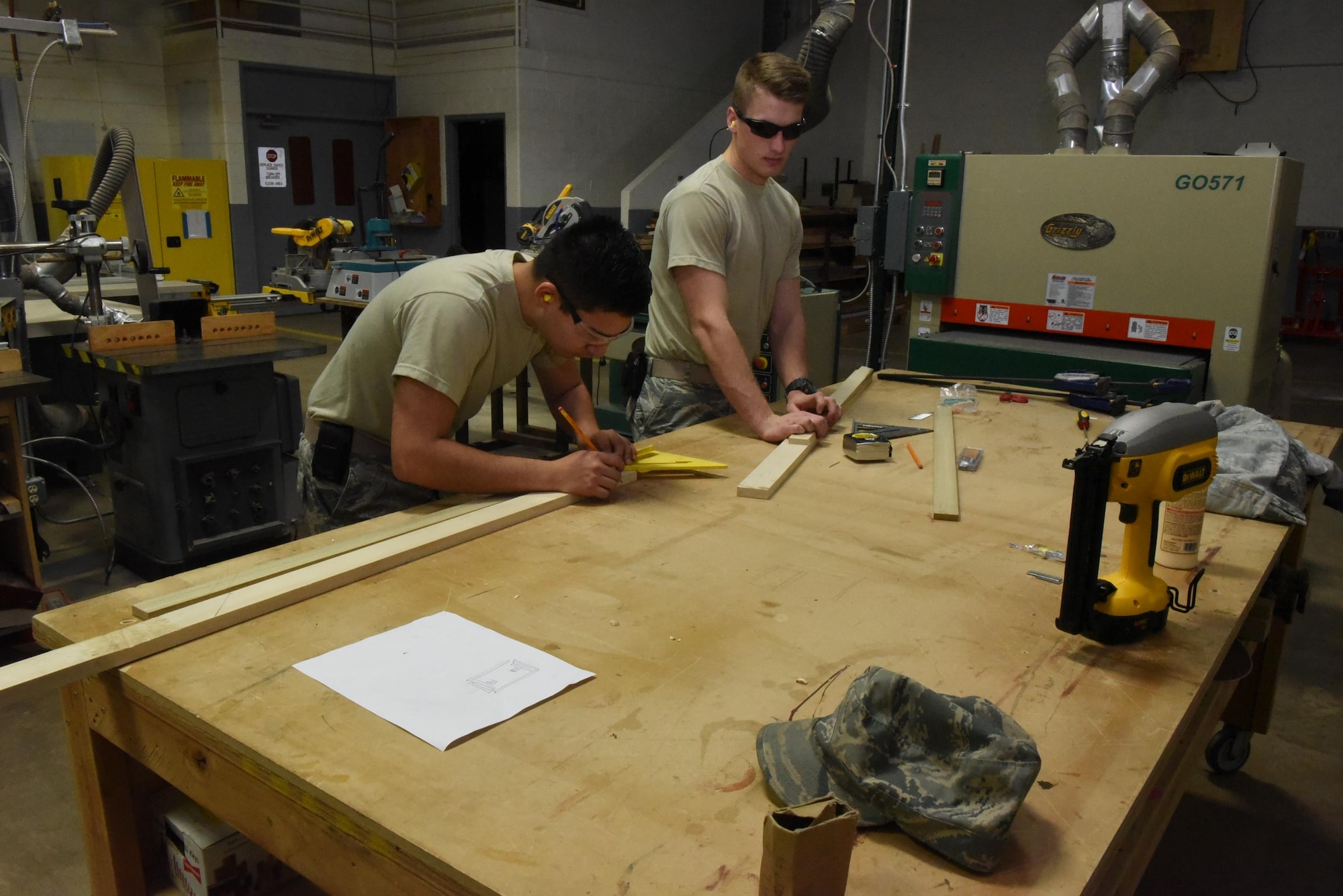 PETERSON AIR FORCE BASE, Colo. – Staff Sgt. Alexander Krussell, 21st Civil Engineer Squadron, structural craftsman, demonstrates metal inert gas welding at Peterson Air Force Base, Jan. 26 2017. Krussell is just one of 19 Airmen assigned to the structural shop. 