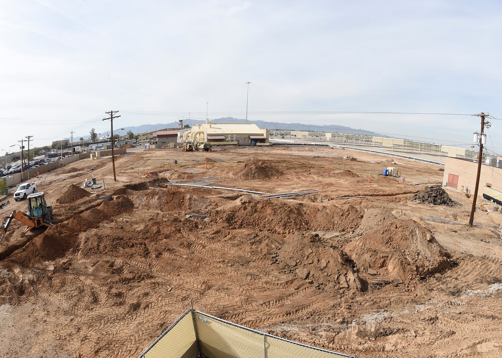 Construction of the fourth F-35 Lightning II fighter squadron began in December of 2016, at Luke Air Force Base, Ariz. This building will include squadron operations, an aircraft maintenance unit and a hangar which can house six F-35s, making this structure the first all-inclusive building for F-35 squadrons at Luke. (U.S. Air Force photo by Senior Airman James Hensley)
