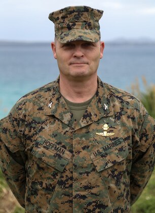 Col. Randall S. Hoffman, the III Marine Expeditionary Force G-35 future operations officer, progressed from private to colonel over 32 years of service in the Marine Corps. Hoffman, from Danville, Indiana, enlisted on December 8, 1984 and attended the University of Indiana before commissioning as an officer in 1994. (U.S. Marine Corps photo by Lance Cpl. Andrew Neumann)