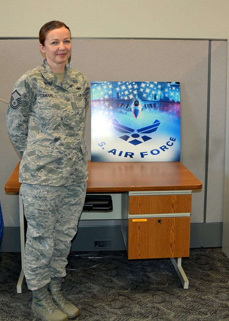 The Defense Logistics Agency selects Air Force Master Sgt. Gabriela Camarillo as its Senior Non-Commissioned Officer of the Quarter for the 1st quarter of 2017 for her professional and personal contributions to the agency. She oversaw dollar threshold requirements by validating purchases worth $1.5 million, while saving $250,000 in excess purchases from when she started at the DLA Aviation, Richmond, Virginia, in June 2016. She also helped raise more than $100,000 for local charities during the Combined Federal Campaign this year by coordinating four fundraisers. 
