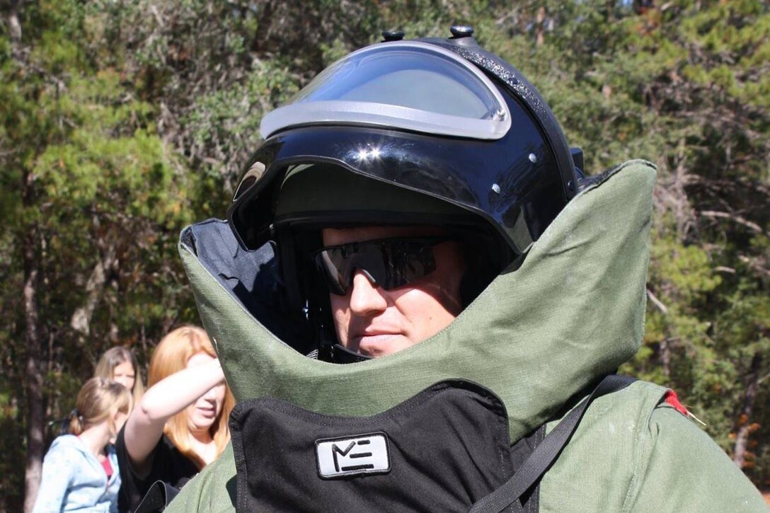 Maj. Nick Drury, Deputy Chief of Operations for the 8th Theater Sustainment Command, during an EOD training event. Nick was selected to attend the Civil Defense Officers Bomb Disposal Course at the Indian Army College of Military Engineering in Pune, India in February 2017.