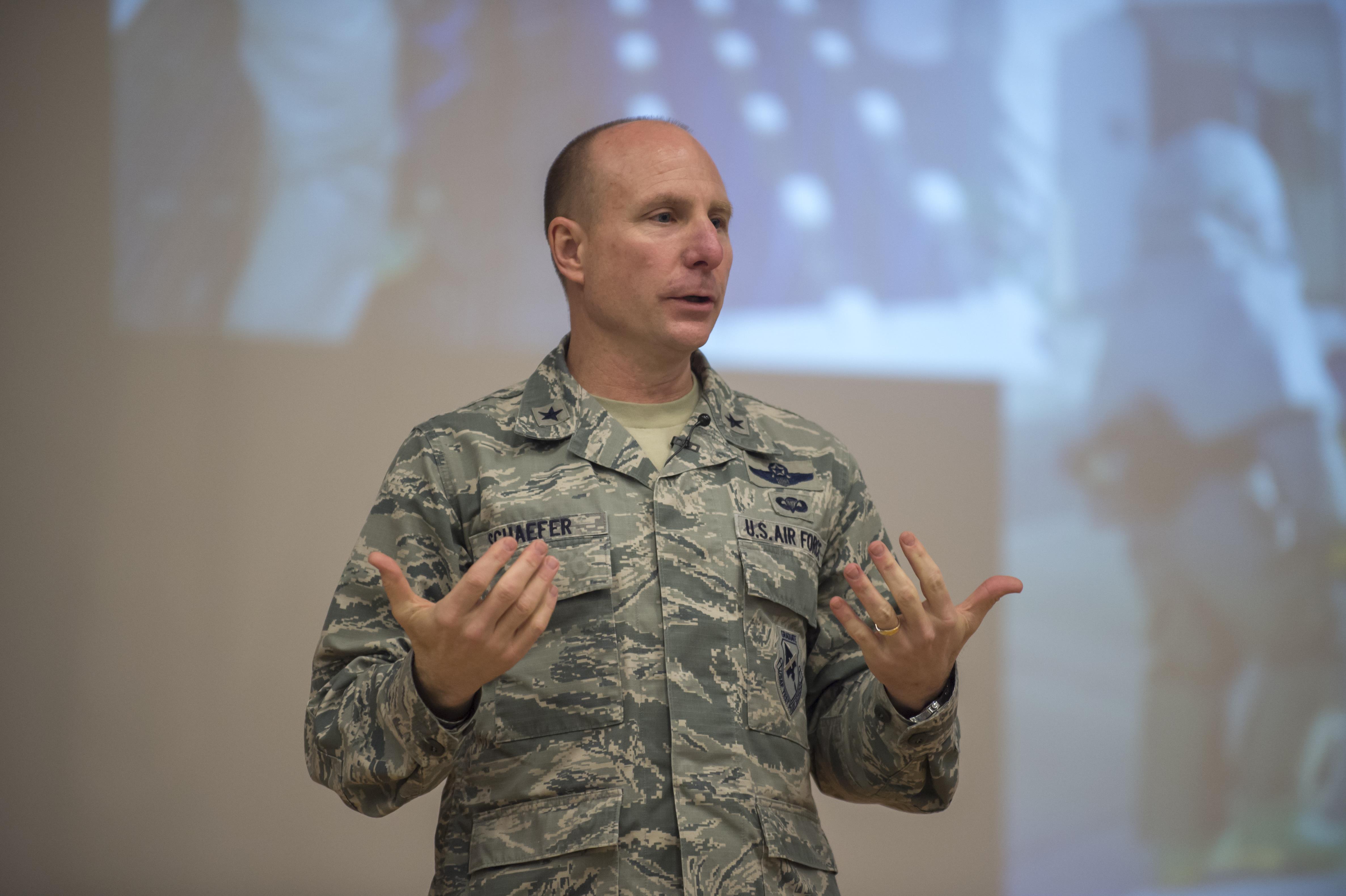 Schaefer highlights accomplishments of 412th TW at commander’s call ...