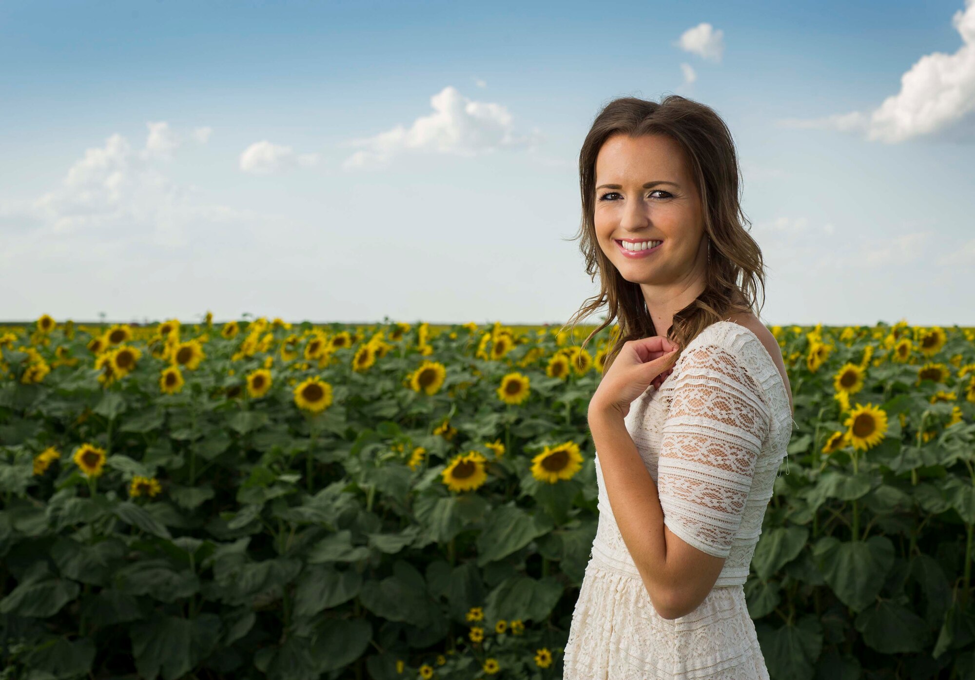 Marissa Howard, 5th Bomb Wing chief of media relations, poses for her author biography picture in Glenburn, N.D., Aug. 5, 2016. Howard took just over two months to write her novel, which releases publicly in February 2017. (U.S. Air Force photo/Senior Airman Apryl Hall)