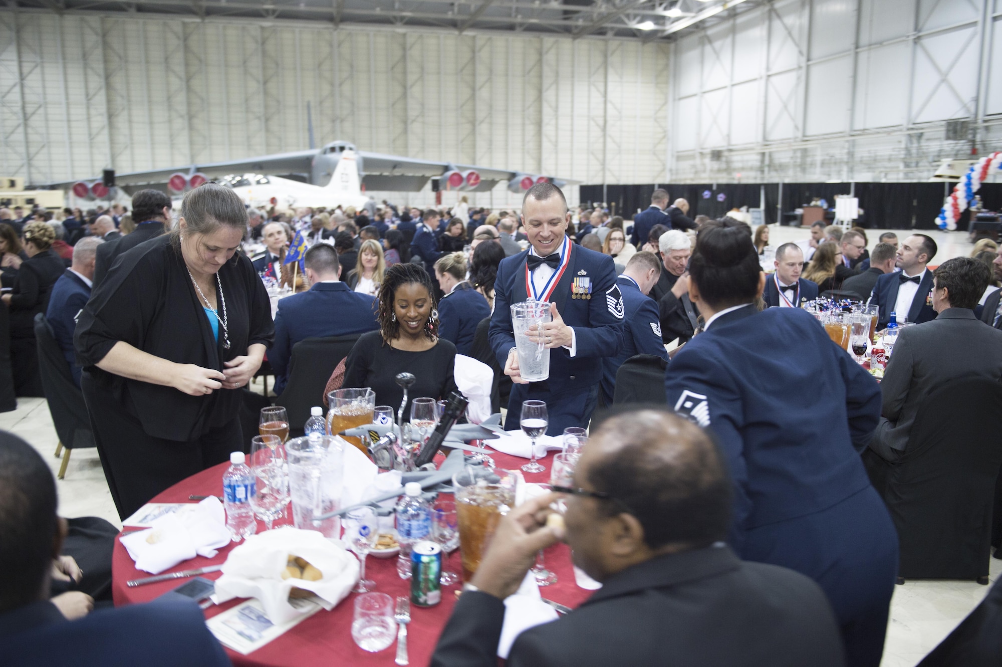 The 412th Test Wing Annual Awards Banquet was held in Hangar 1600 Feb. 3. (U.S. Air Force photo by Joseph Gocong)
