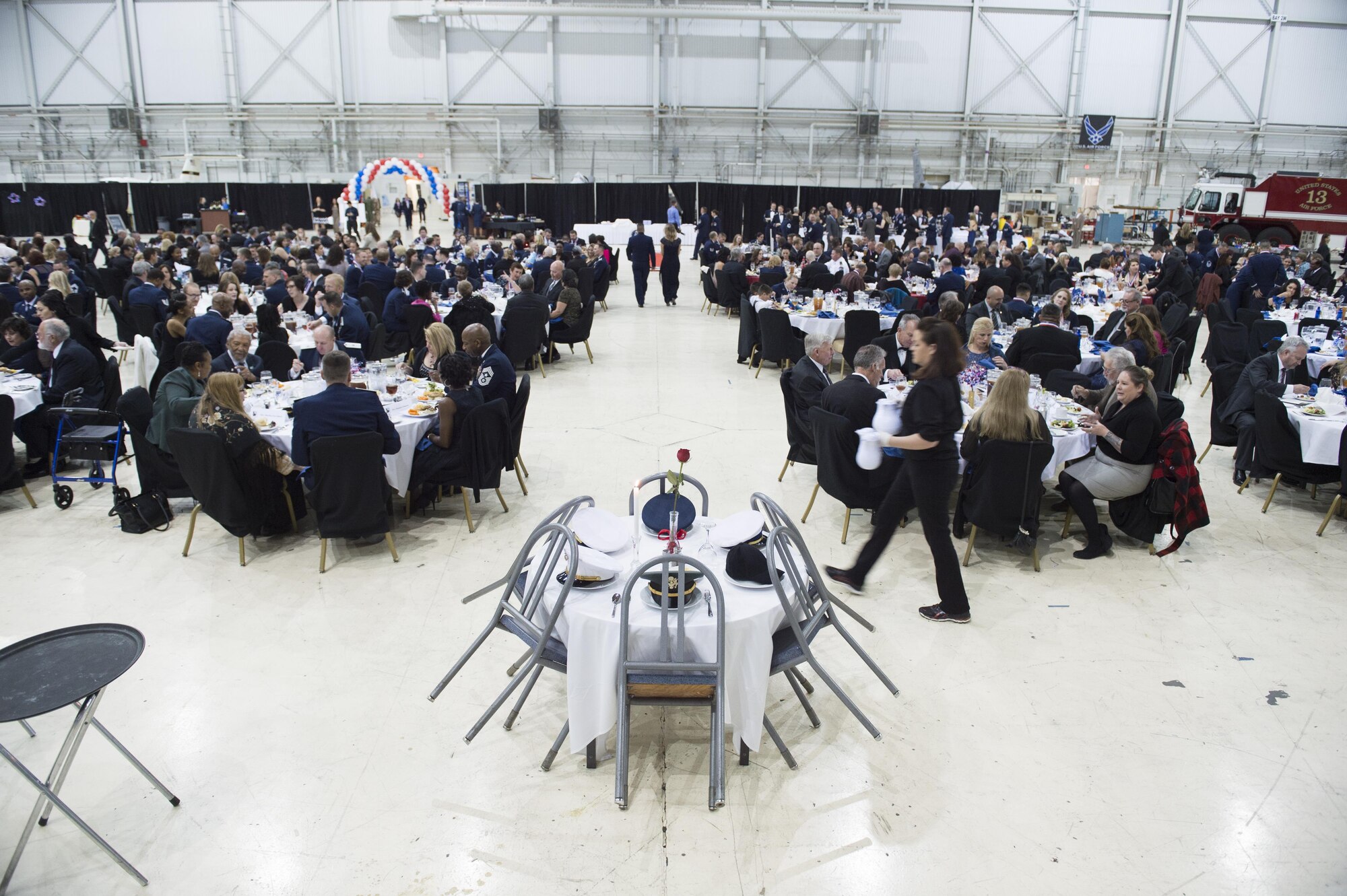The 412th Test Wing Annual Awards Banquet was held in Hangar 1600 Feb. 3. (U.S. Air Force photo by Joseph Gocong)