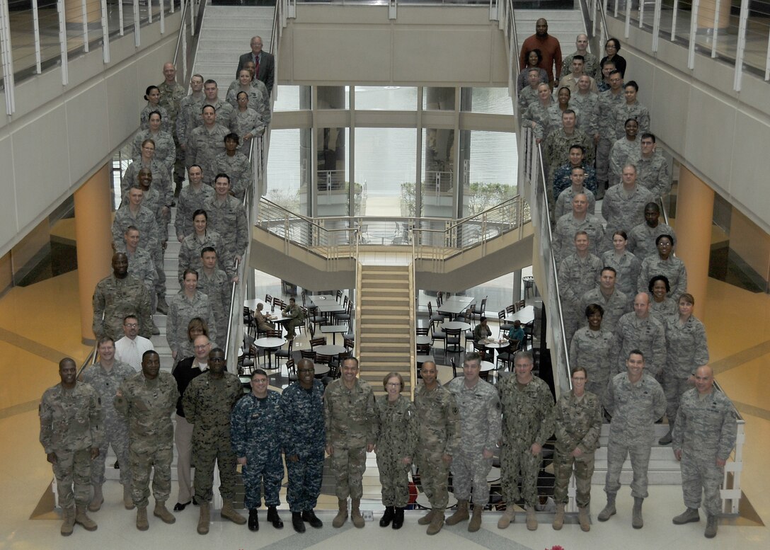 Air Force Individual Mobilization Augmentees with the DLA Joint Reserve Force staff at the IMA All-Call event Feb. 3, 2017. 
