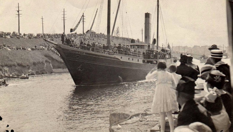 The S.S. Roosevelt, the ship Robert E. Peary used to attain the North Pole in April 1909, was the first “official” ship to pass through the Ballard Locks on July 4, 1917, leading a parade of 80 boats. A 6-foot-long scale model of the vessel will make its debut during the Chittenden Locks Centennial commemoration kickoff President’s Day weekend, February 18 through 20.