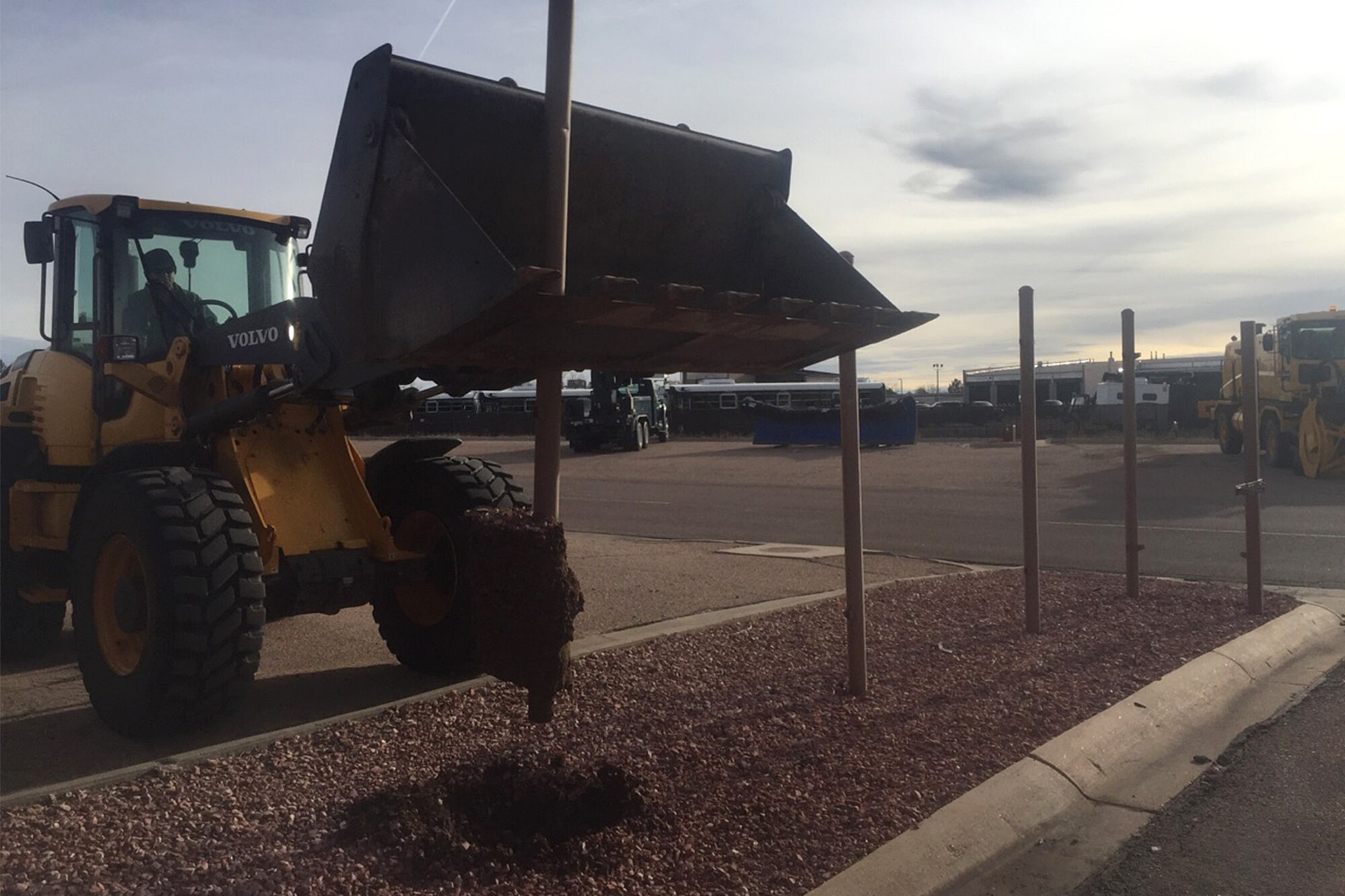 PETERSON AIR FORCE BASE, Colo. – Staff Sgt. Thomas Meyer, 21st Civil Engineer Squadron pavements and equipment craftsman, removes an old, unnecessary section of fencing at the 21st CES compound on Peterson Air Force Base, Colo., Jan. 13, 2017. The 21st CES Blackjack Engineers took a week in January to put extra effort toward tackling the backlog of corrective work orders. (Courtesy photo)