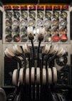 Engine throttles sit between the aircraft commanders’ seats inside a B-52H Stratofortress above North Dakota, Jan. 31, 2017. The throttles control eight Pratt & Whitney engines, each producing 17,000 lbs. of thrust. (U.S. Air Force photo/Senior Airman J.T. Armstrong)