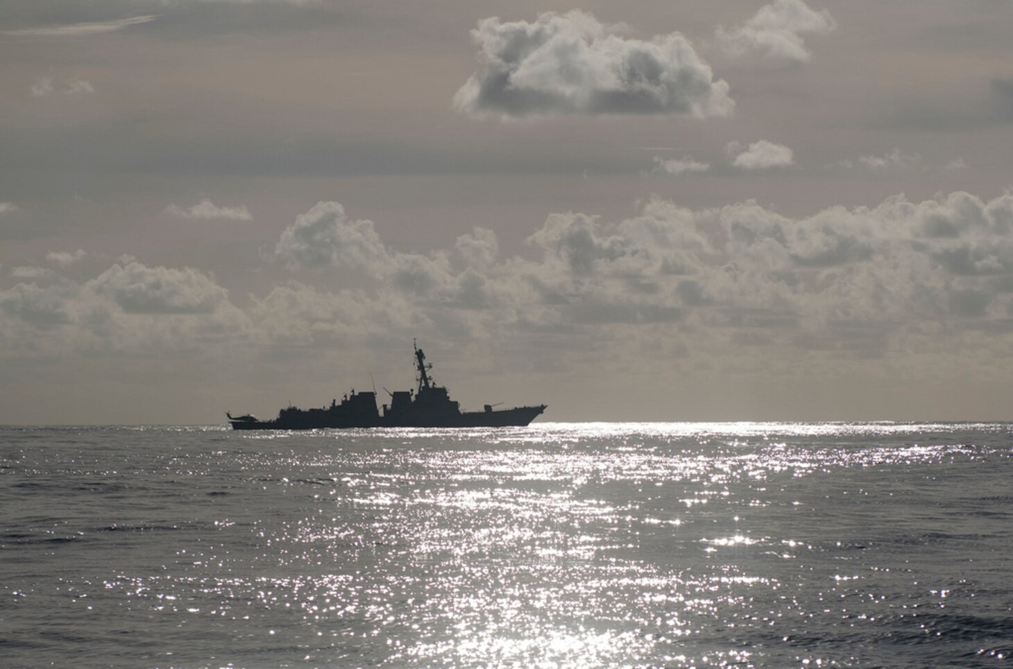 The guided-missile destroyer USS Michael Murphy (DDG 112) transits the Pacific, Feb. 7, 2018. Michael Murphy is on a regularly scheduled Western Pacific deployment with the Carl Vinson Carrier Strike Group as part of the U.S. Pacific Fleet-led initiative to extend the command and control functions of the U.S. 3rd Fleet in the Indo-Asia-Pacific region. Navy aircraft carrier strike groups have patrolled the Indo-Asia-Pacific regularly and routinely for more than 70 years. 
