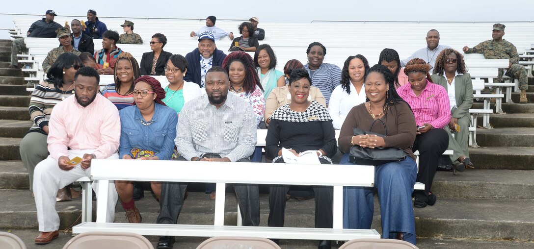 Active-duty, civilian personnel and community guests fill Marine Corps Logistics Base Albany’s Boyett Park Amphitheater, to attend the installation’s 2017 Black History Program, Feb. 8. Keynote speaker for the annual celebration, retired Marine, Maj. Gen. Cornell Wilson Jr., secretary, Department of Military and Veteran Affairs, State of North Carolina, recapped historical moments in commemoration of the 150-year legacy of the Buffalo Soldiers of the U.S. Calvary’s 9th and 10th Regiments.