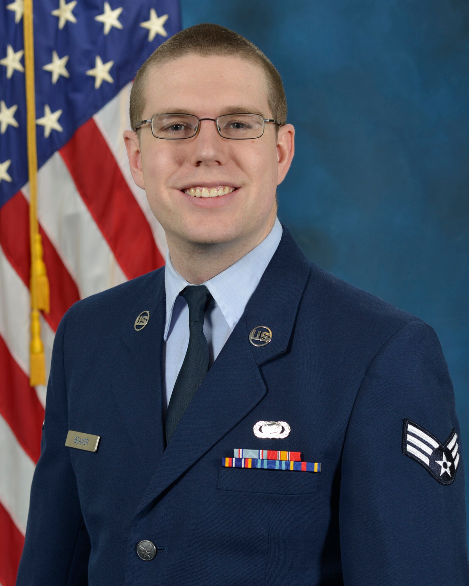 Senior Airman Robert Beaver, assigned to the Nuclear Command, Control and Communications (NC3) Integration Directorate, has been named The Air Force Nuclear Weapons Center’s Airman of the Year. The announcement came Feb. 2 during the center’s annual award ceremony at the Mountain View Club at Kirtland Air Force Base, New Mexico, where AFNWC is headquartered. (U.S. Air Force photo by Linda LaBonte Britt)