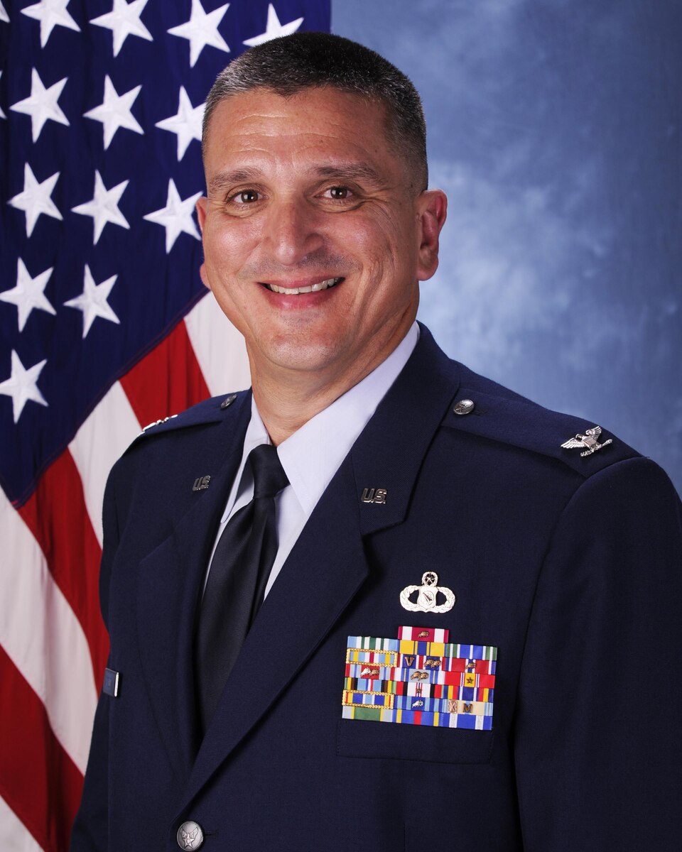 Colonel Michael Valle, 101st Air & Space Operations Group Commander, biography photo.