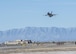 A QF-16 drone flies over Holloman Air Force Base, N.M., on Feb. 10, 2017. Lt. Col. Ronald King, the 82nd Aerial Targets Squadron, Det. 1 commander, piloted the drone during the first flight at Holloman since the transition from QF-4 Phantoms to QF-16s. The QF-16 serves as a full-scale aerial target to test next-generation weapons systems. (U.S. Air Force photo by Senior Airman Emily Kenney)