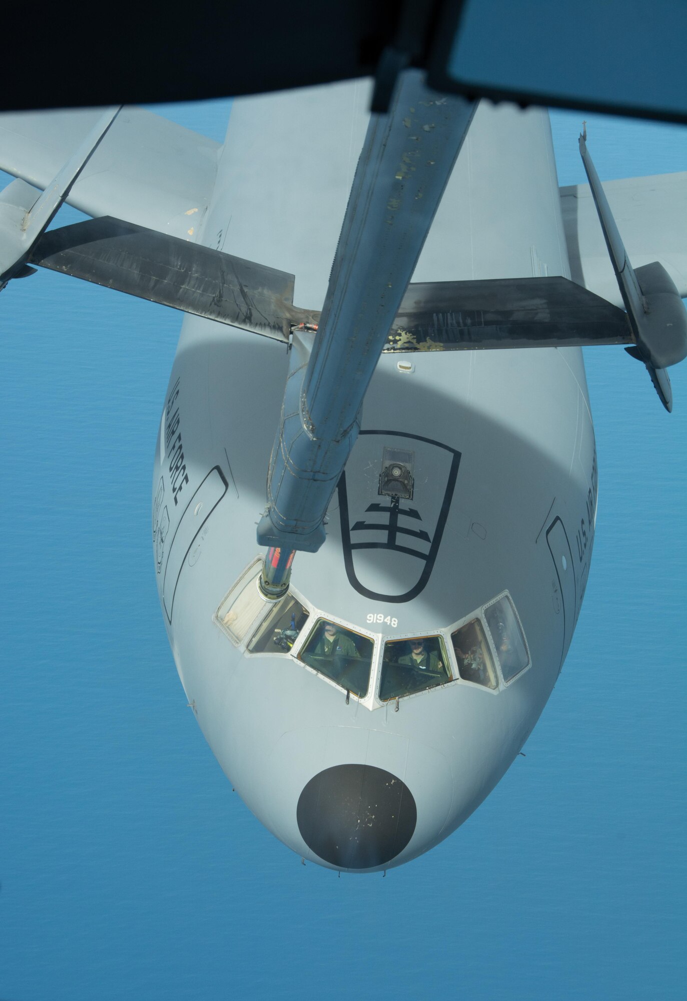 Aircrews from the 79th Air Refuleing Squadron executed multiple KC-10 to KC-10 refuelings over the West Coast, Feb. 12, 2017. The tanker crews were taking part in exercise Patriot Wyvern, the 349th Air Mobility Wing's periodic training exercise developed to grow and strengthen primary job skills of Citizen Airmen. (U.S. Air Force photo by Senior Airman Chris Massey)